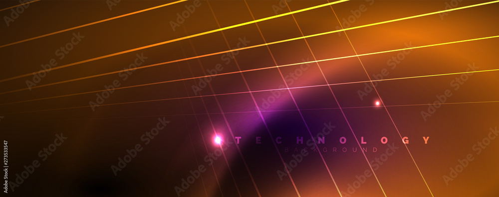 Color light with lines, outer space background, bright rays Color light with lines, outer space background, bright rays