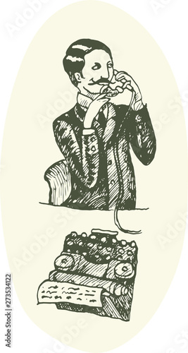 Man and woman gossip by the river characters macabre noir people emotions conspiracy sneak whisper snitch out denunciation