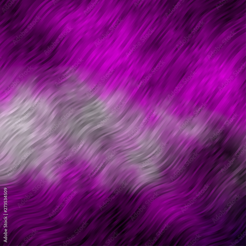 Fototapeta premium Light Purple, Pink vector template with curved lines.