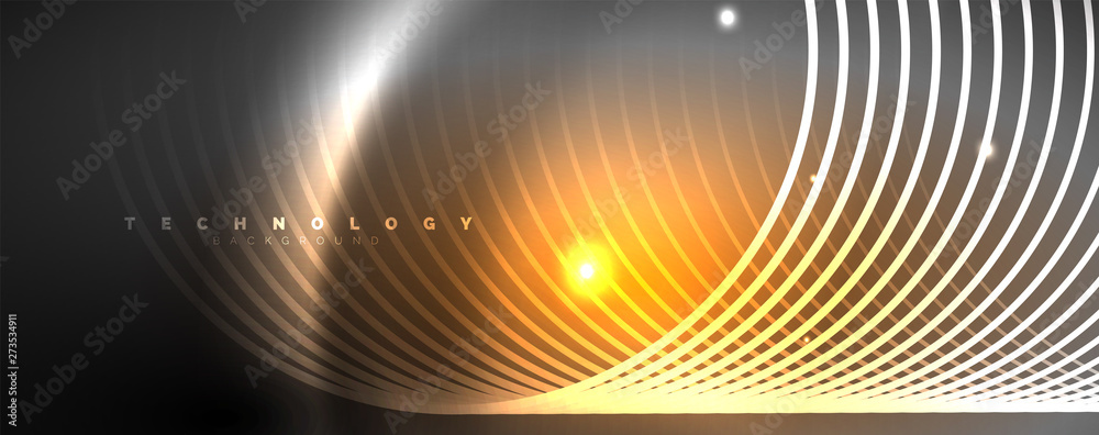 Shiny neon lights, dark abstract background with blurred magic neon light curved lines Shiny neon lights, dark abstract background with blurred magic neon light curved lines