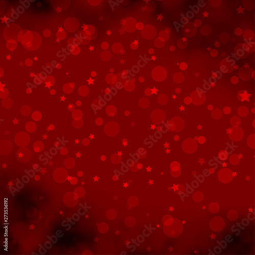 Light Red vector background with circles, stars.