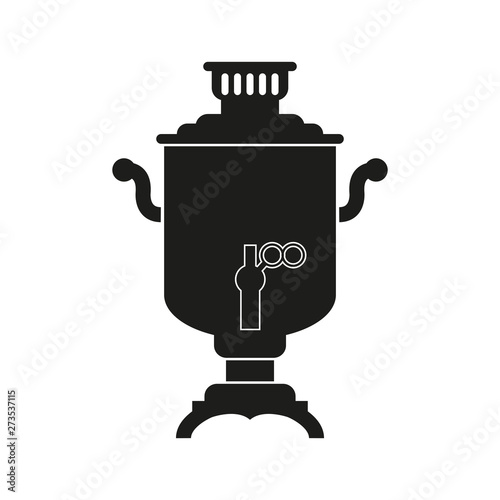 Samovar icon. Simple flat vector illustration