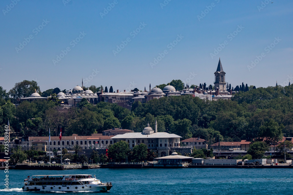 Shooting from Topkapi Palace over the sea.