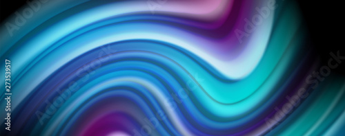 Flowing liquid colors - modern colorful flow poster. Wave liquid shapes. Art design for your design project