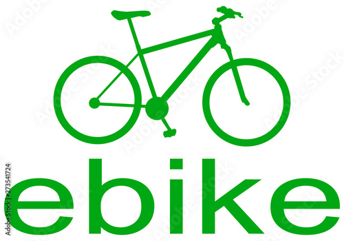ebike Symbol Logo grün isoliert
