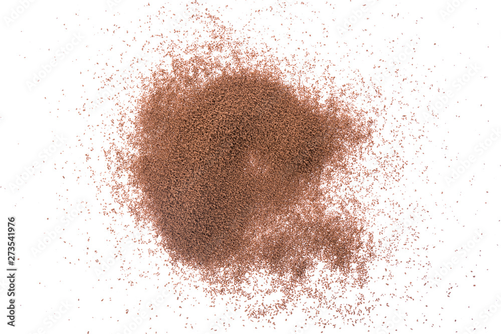 Cocoa powder isolated on a white background Cocoa powder isolated on a white background