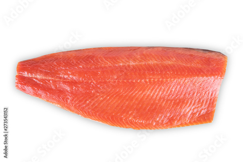Slika na platnu red fish fillet on white background
