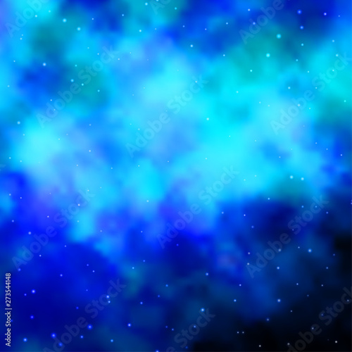 Dark BLUE vector texture with beautiful stars.