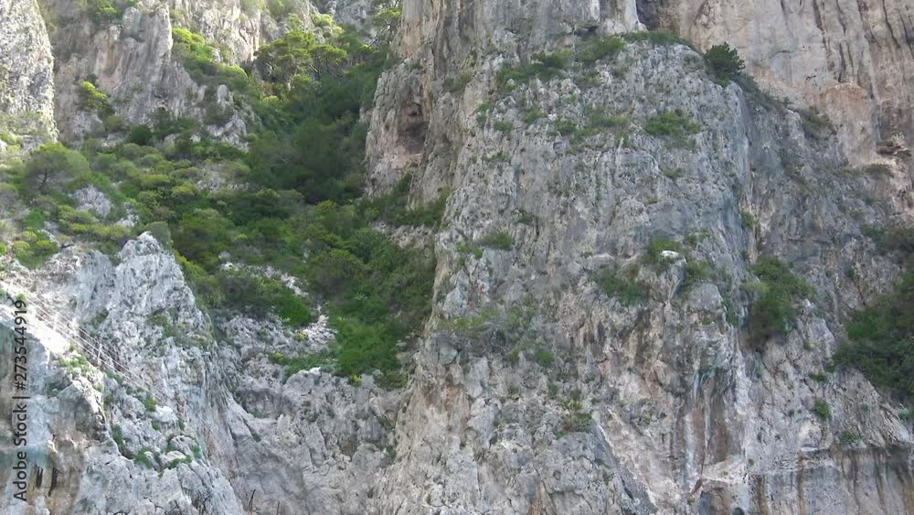 Italy, Capri, panoramic views from the boat during the tour of the island.