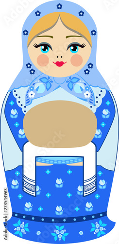 traditional matreshka girl woman smile toy