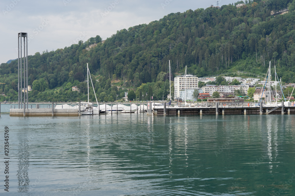 Fototapeta premium Stadtpanorama Bregenz am Bodensee