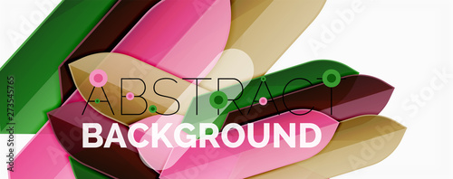 Abstract color lines dynamic background, modern material design style