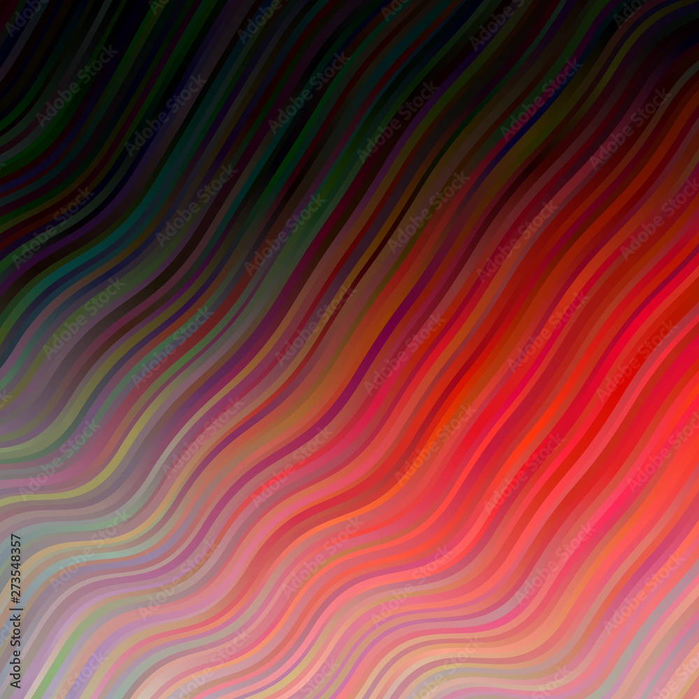 Obraz premium Dark Red vector template with curved lines.