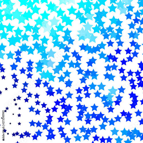 Light BLUE vector pattern with abstract stars.