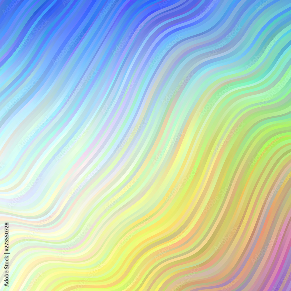 Light Multicolor vector background with wry lines.