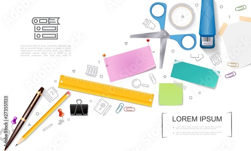 Realistic Office Stationery Template