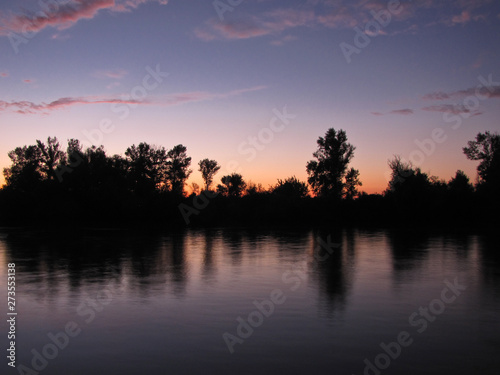 Summer evening on the river. The sun is gone © Uran Torpedonoscev