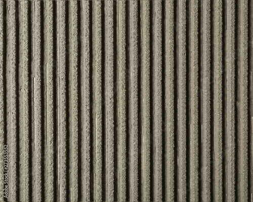 Lined grey concrete as background, top view. Tile installation