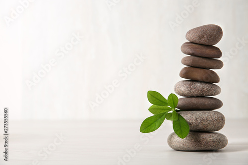 Stack of spa stones with br...