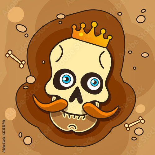 Archaeologists, Paleontologists Working On Excavations Or Dig A Layer Of Soil With A Shovel And Explore The Artifacts Found. The Study Of Human Fossil Skeletons Bones Cartoon Vector