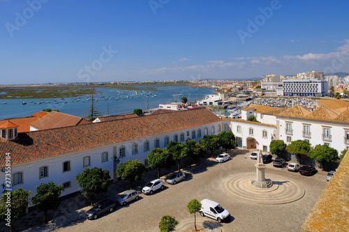 Faro, Algarve, Portugal. View from cathedral in sunny september day.