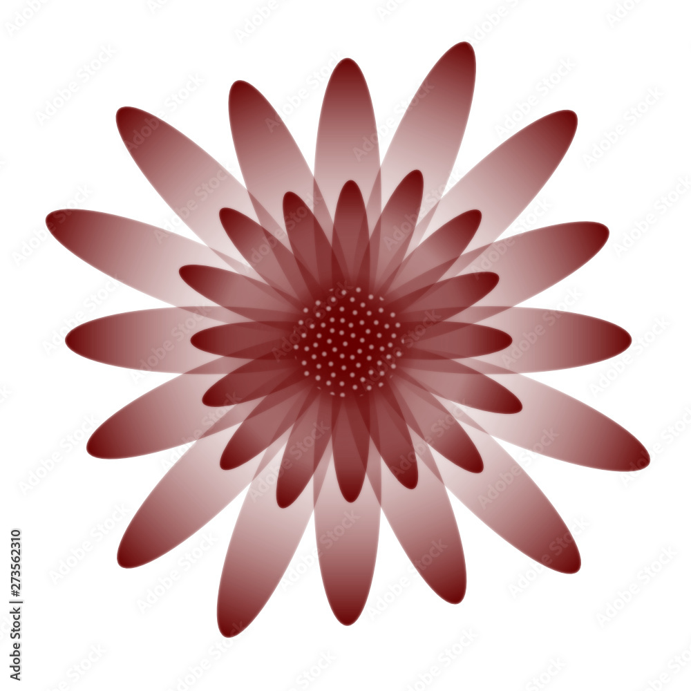 Simple Maroon Flower Top View Simple Maroon Flower Top View