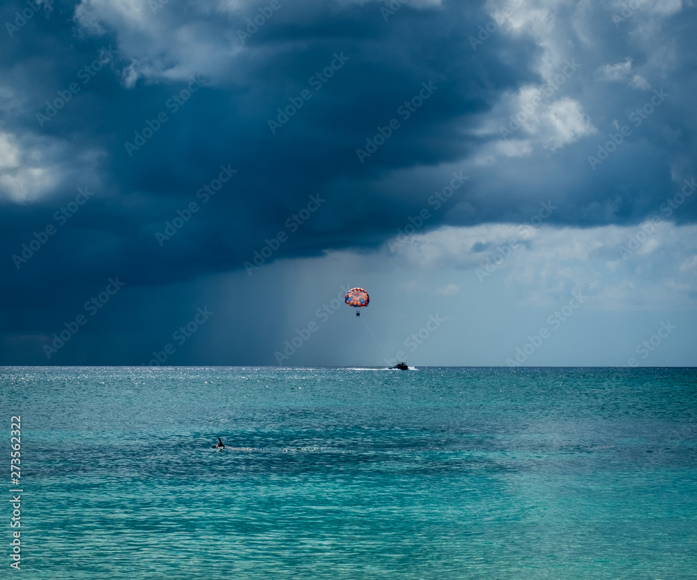 Ocean parasailing