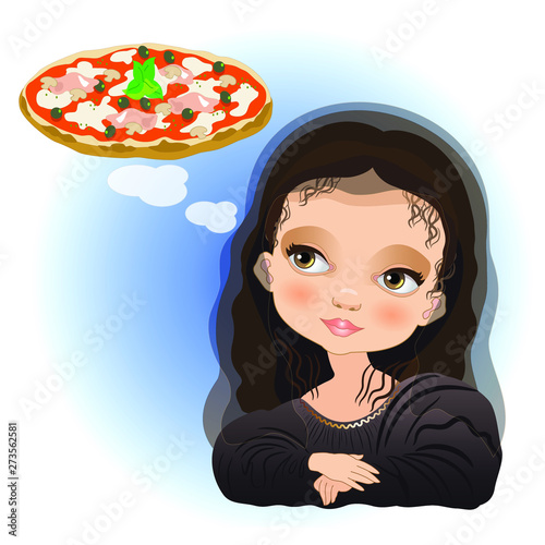 Monna Lisa sta sognando una pizza