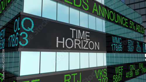 Time Horizon Investment Asset Sell Earn Stock Market Profit 3d Illustration