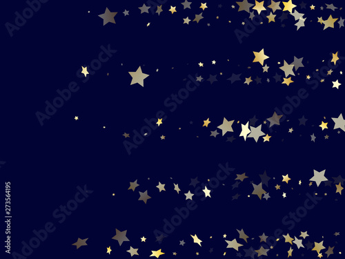 Gold gradient star dust sparkle vector background.