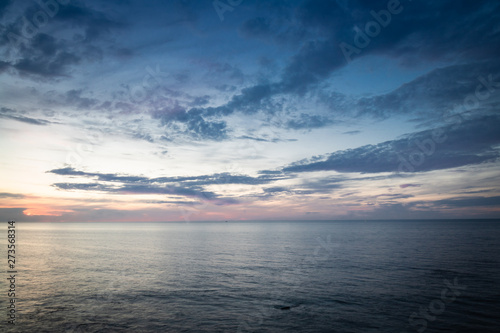 beautiful sunset on atlantic coastline in basque country, socoa, france, creative background © Barbara C