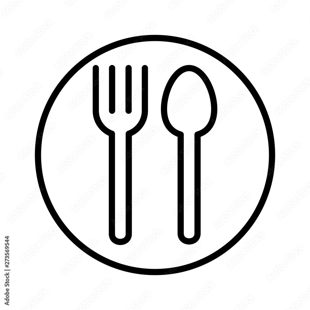 Spoon and fork icon Spoon and fork icon