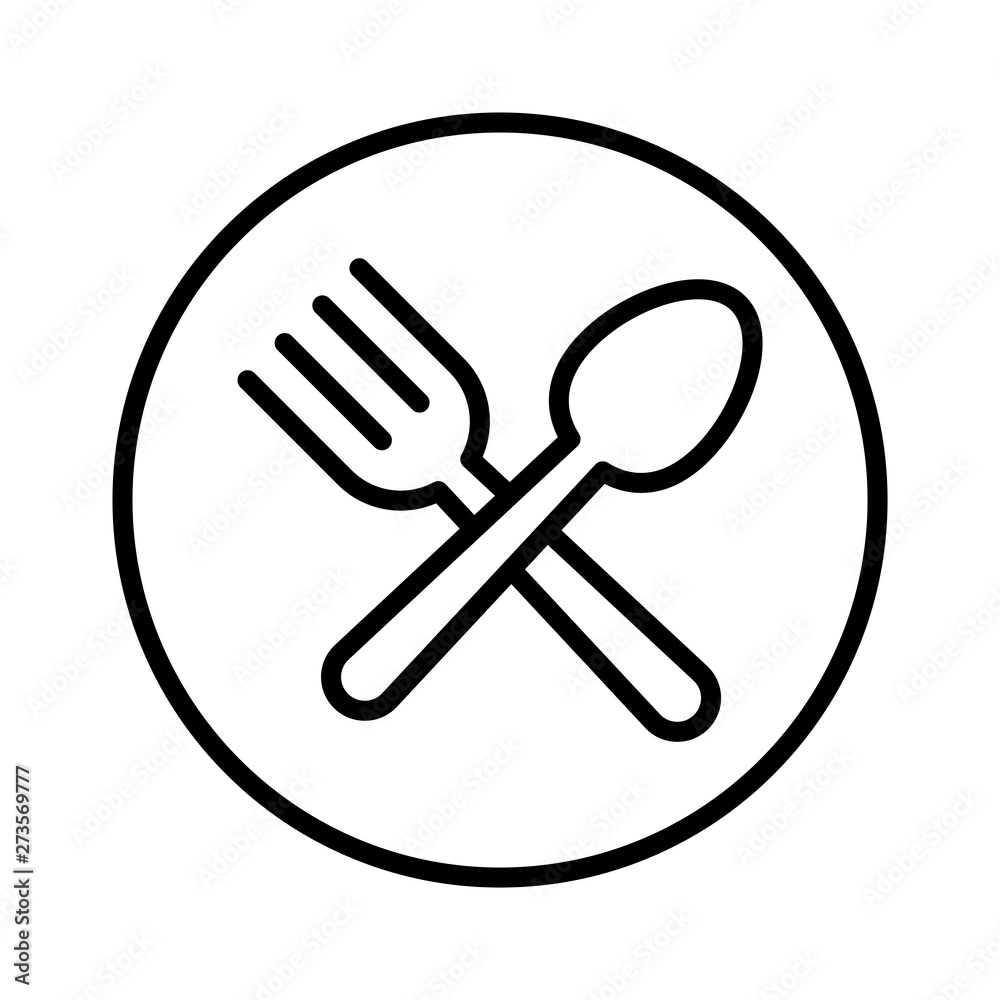 Spoon and fork icon Spoon and fork icon