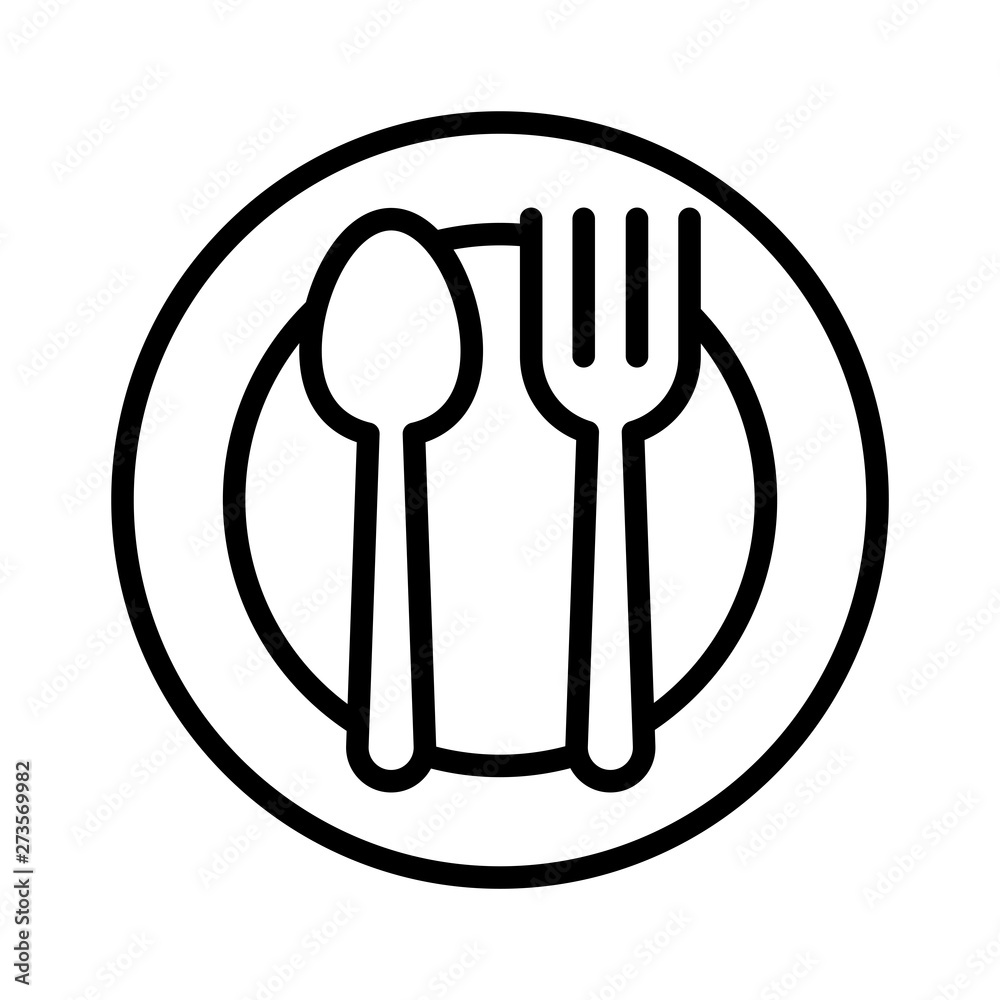 Spoon and fork icon Spoon and fork icon