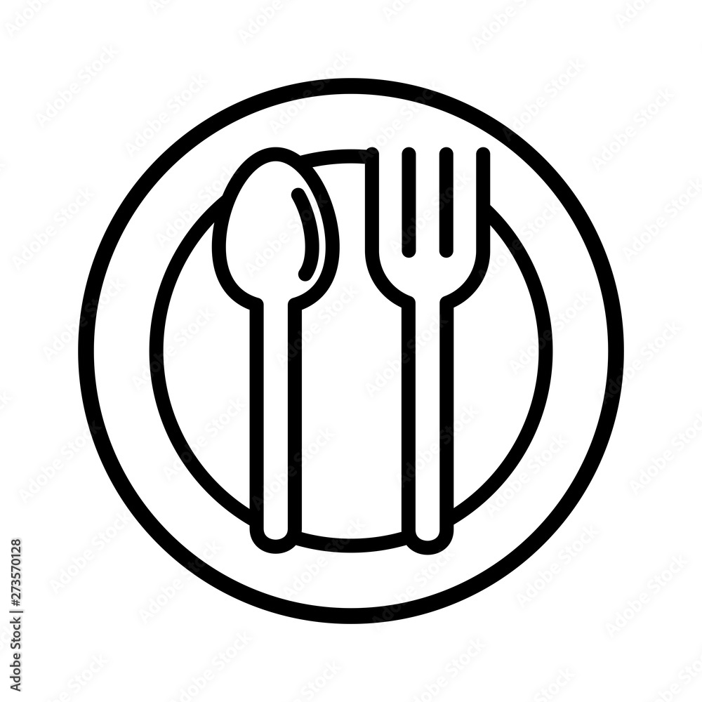 Spoon and fork icon Spoon and fork icon