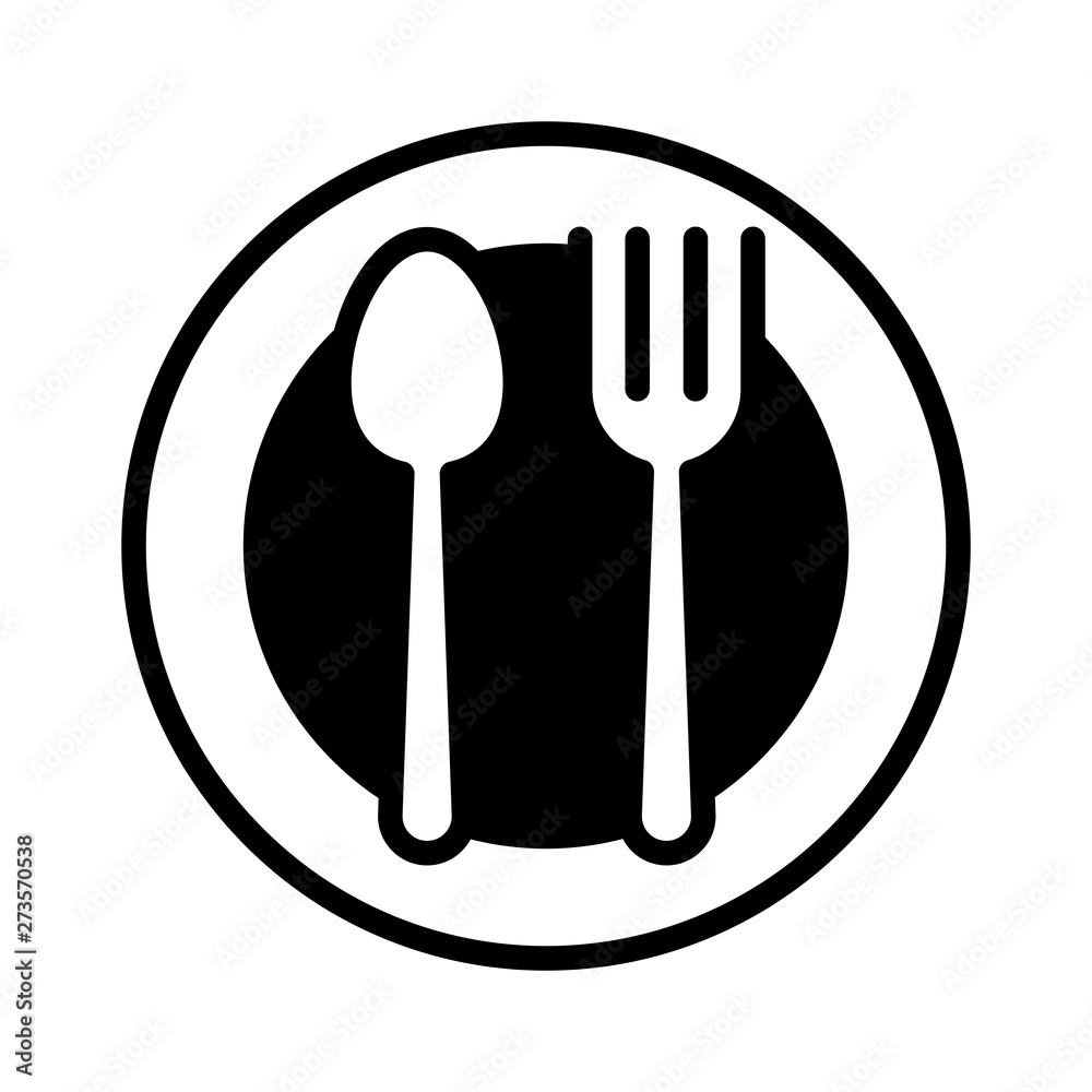 Spoon and fork icon Spoon and fork icon