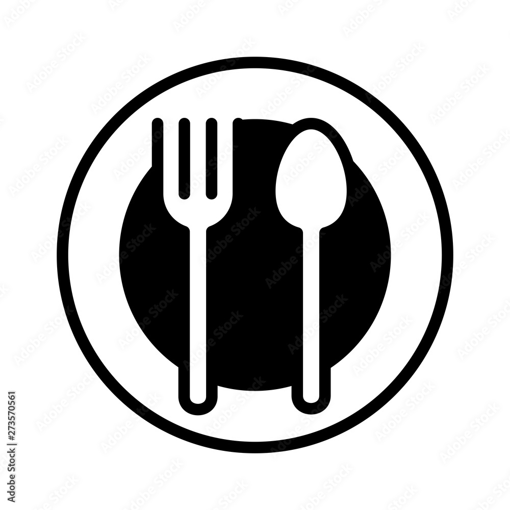 Spoon and fork icon