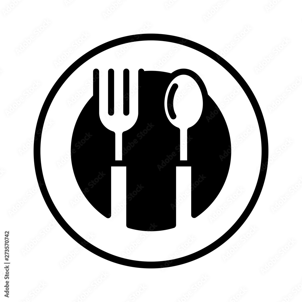 Spoon and fork icon Spoon and fork icon