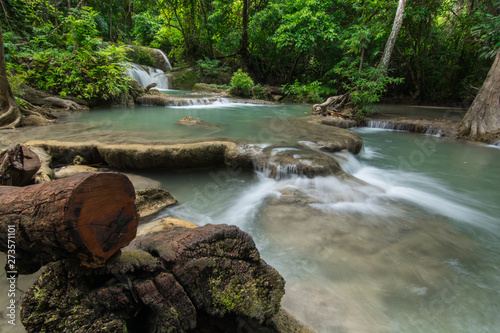 waterfall in the forest at Huai Mae Khamin Waterfall in Thailand