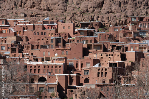 The hillside villiate of Abyaneh Iran in Late Afternoon. photo