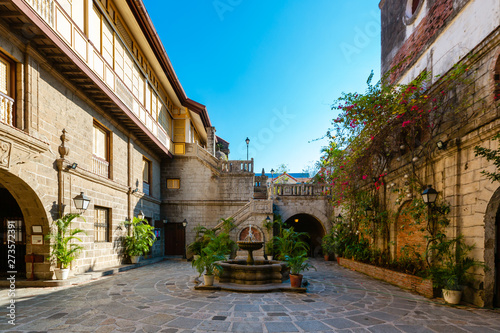 Colonial courtyard in Intramuros Manila, Philippines	 photo