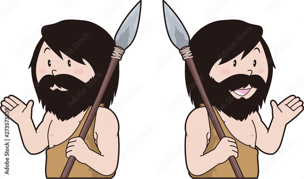 男性原始人のイラスト Stock ベクター Adobe Stock