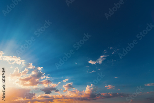 Sky at sunset - Dramatic colors background