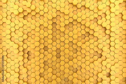 3d yellow honeycomp simple minimal  photo