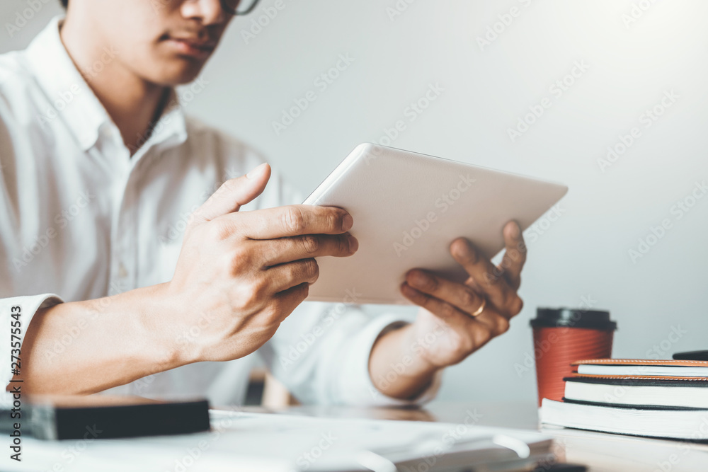 Business man using Digital tablet for shopping online