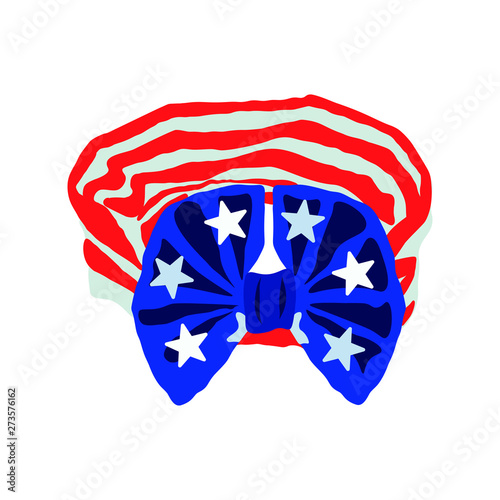 Headband with national color of flag.