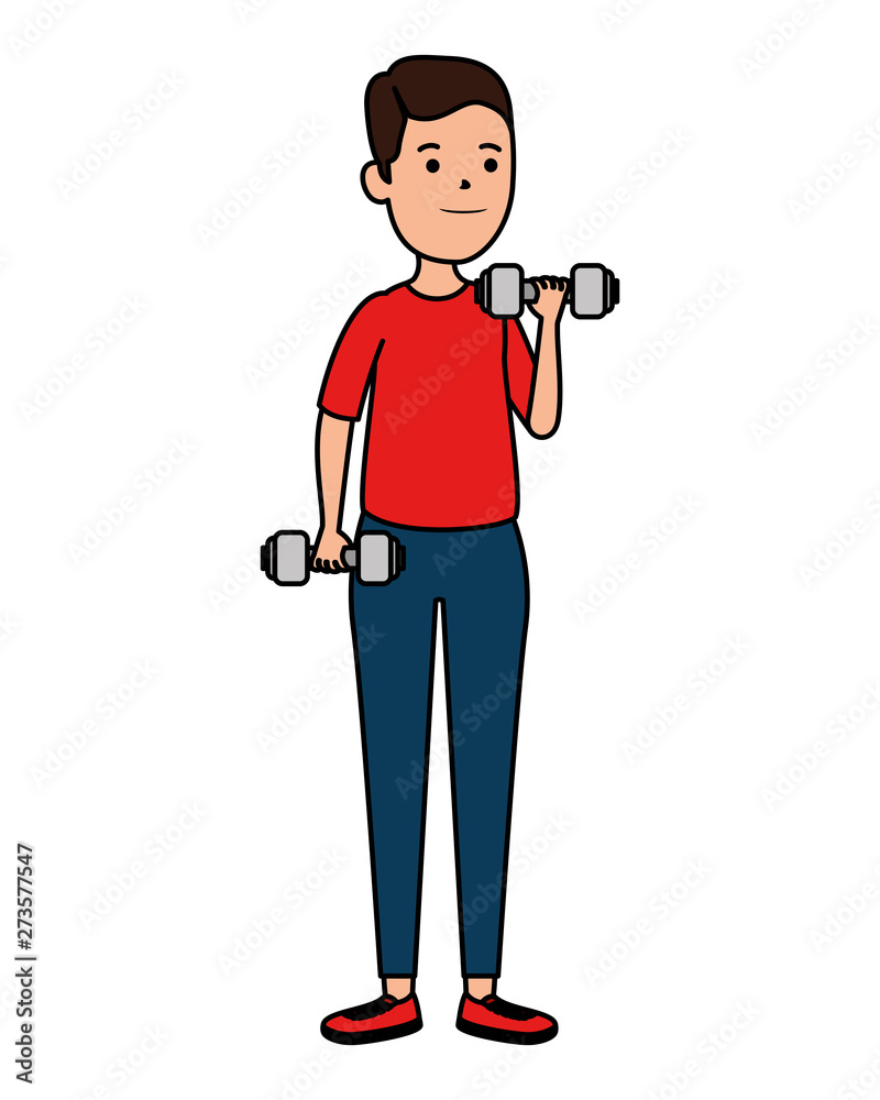 happy athletic boy weight lifting happy athletic boy weight lifting