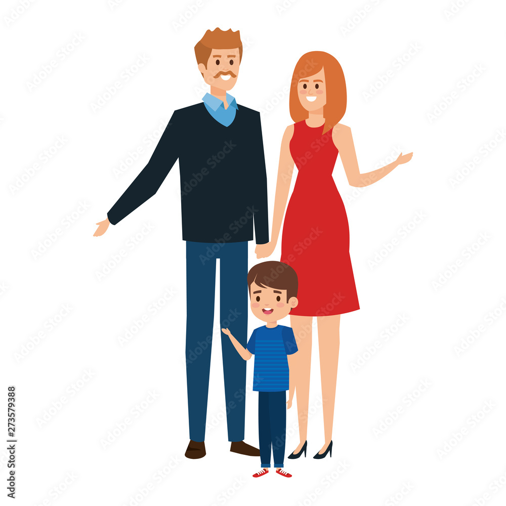 adults parents couple with little son adults parents couple with little son