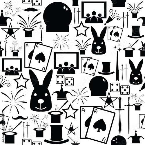 magic seamless pattern background icon.