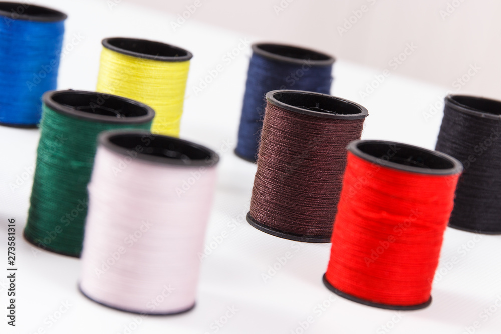 Spools of thread using for embroidery and sewing Spools of thread using for embroidery and sewing